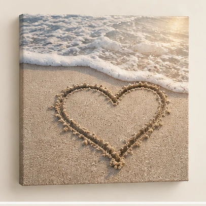 Representative image for Heart in Sand Canvas