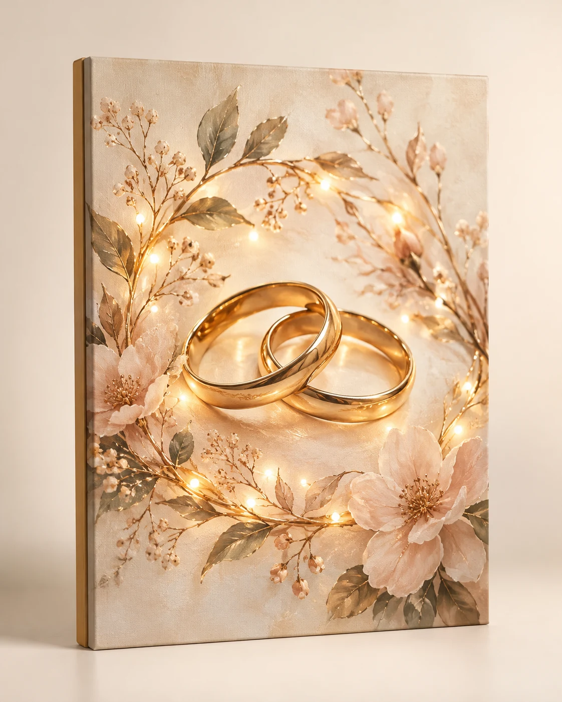 Representative product image: illuminated rings anniversary canvas