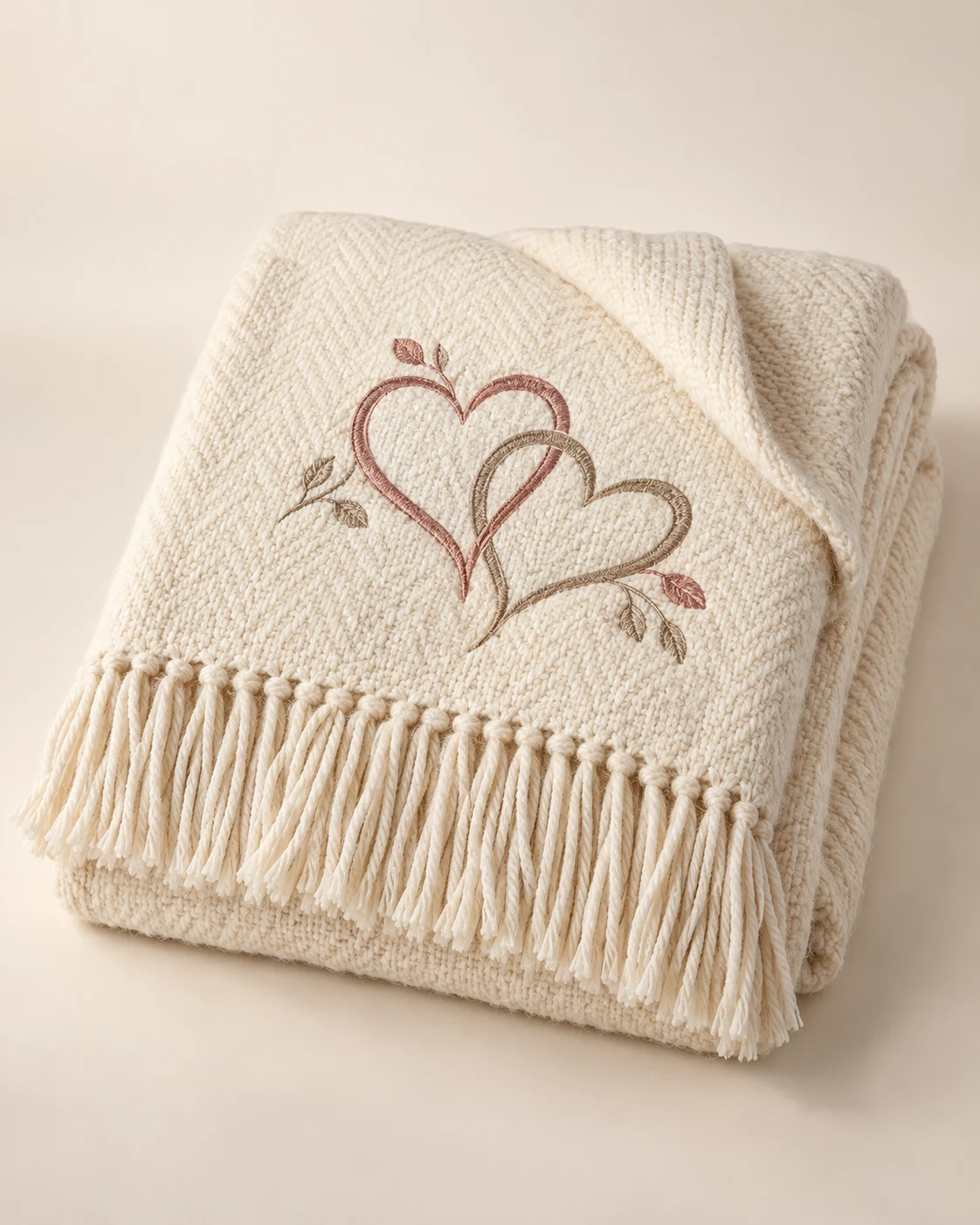 Representative product image: embroidered romantic throw blanket