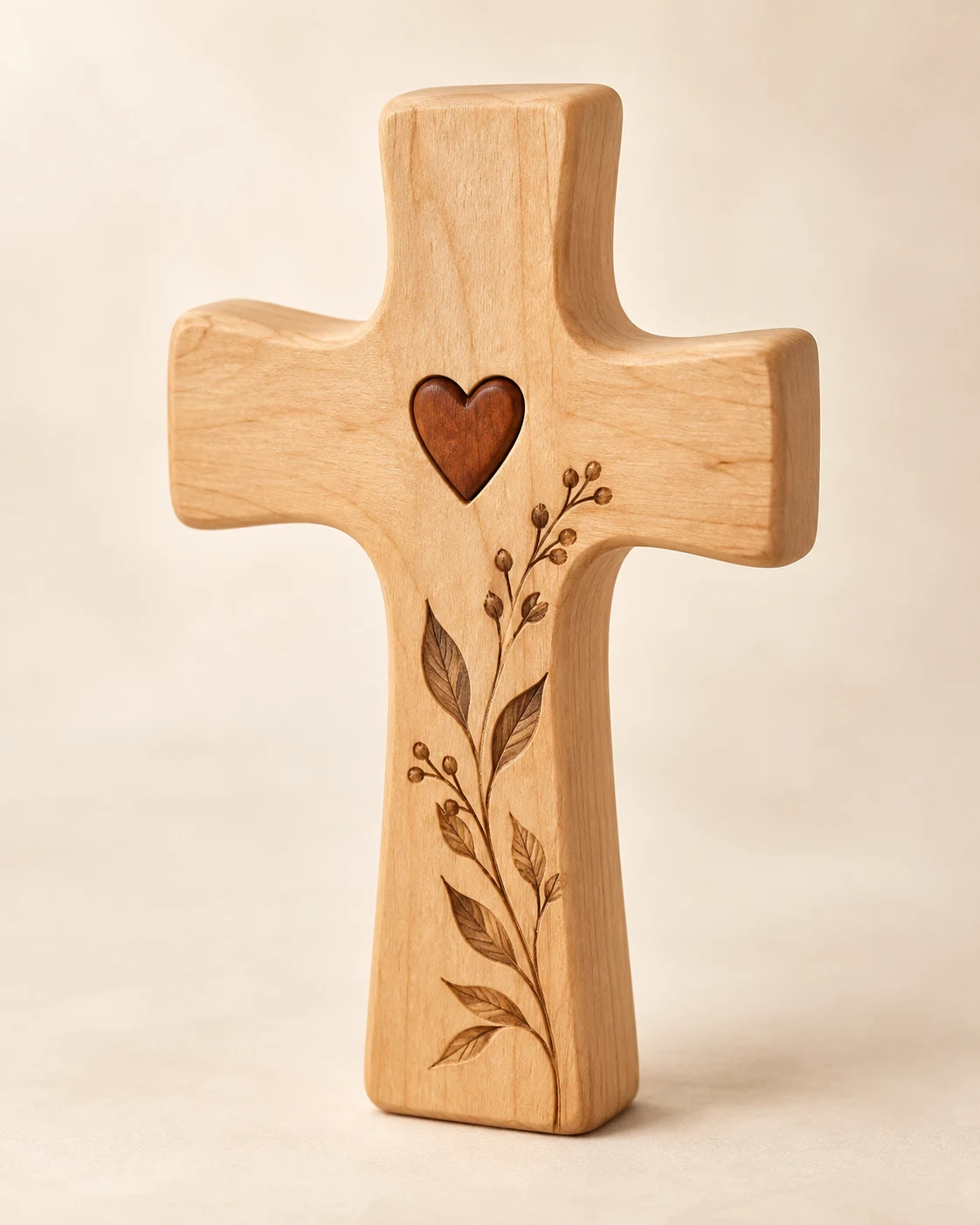 Representative product image: handcrafted wooden cross keepsake