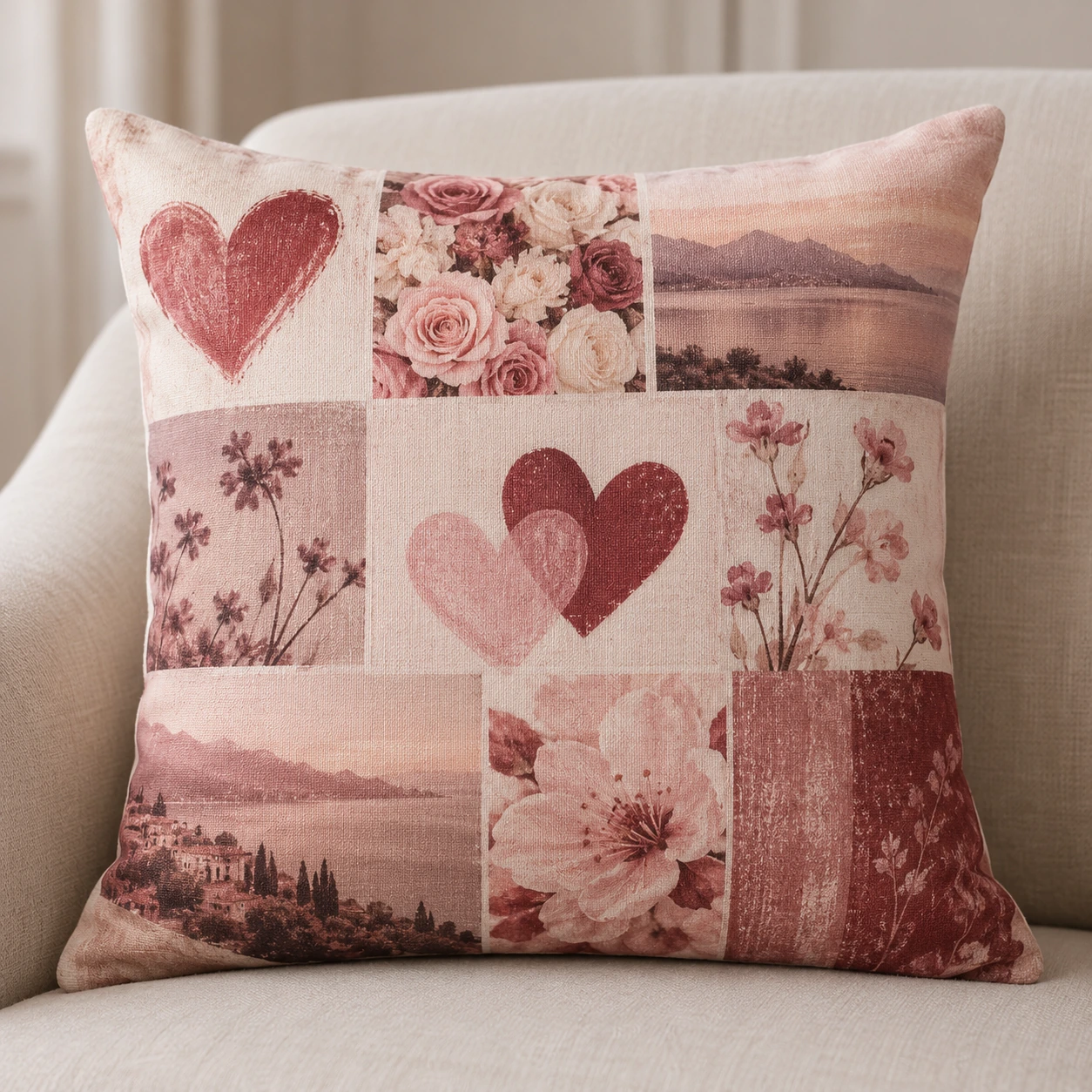 Original representative product image: Love Photo Collage Throw Pillow