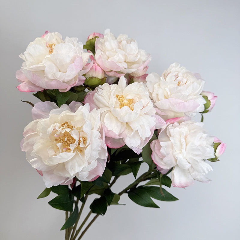 Peonies Artificial Flowers Two Heads with Bud Wedding Flowers 67cm Long Stem Home Wedding Decoration