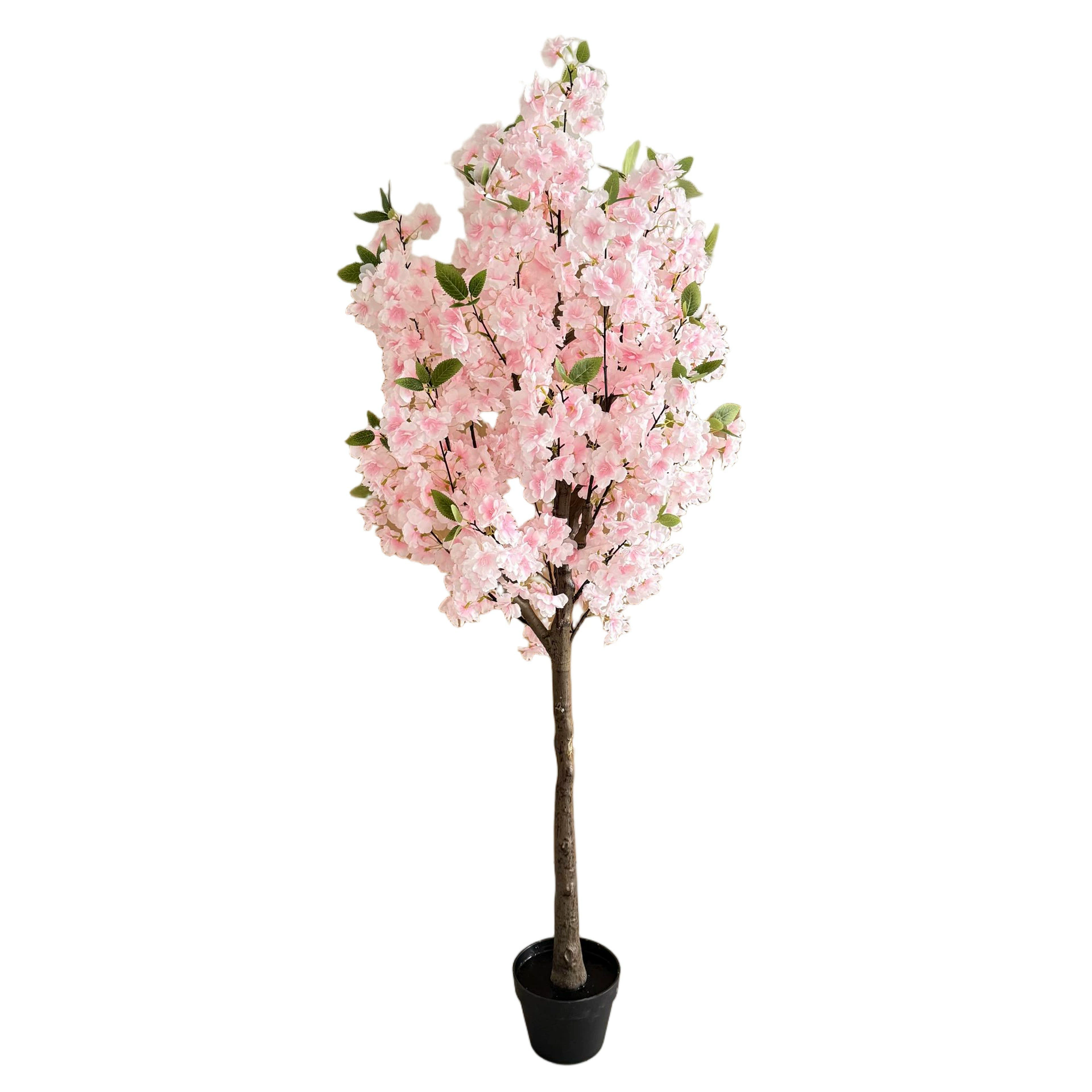 PPS High Quality Artificial Cherry Blossom Potted Plant Faux Cherry Blossom Potted Tree for Home Shop Office Decor