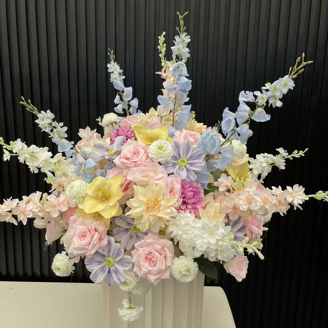 PPS Top Quality Flower Ball Pink Blue Yellow Colorful Floral Ball Flower Heap Arrangement for Wedding Event Table Decor