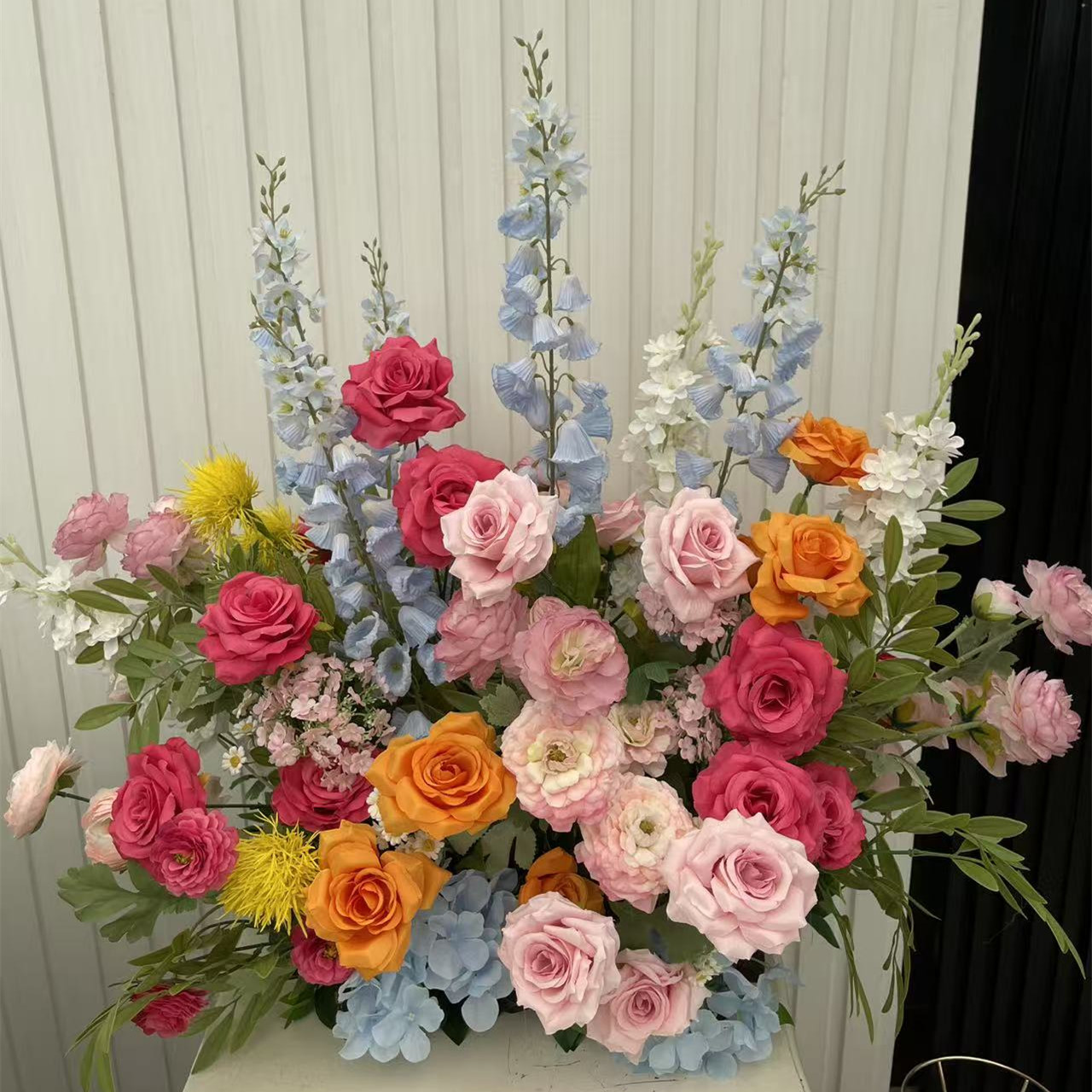 PPS Top Quality Ball Pink Blue Rose Madder Orange Colorful Floral Ball Flower Heap Arrangement for Wedding Event Table Decor