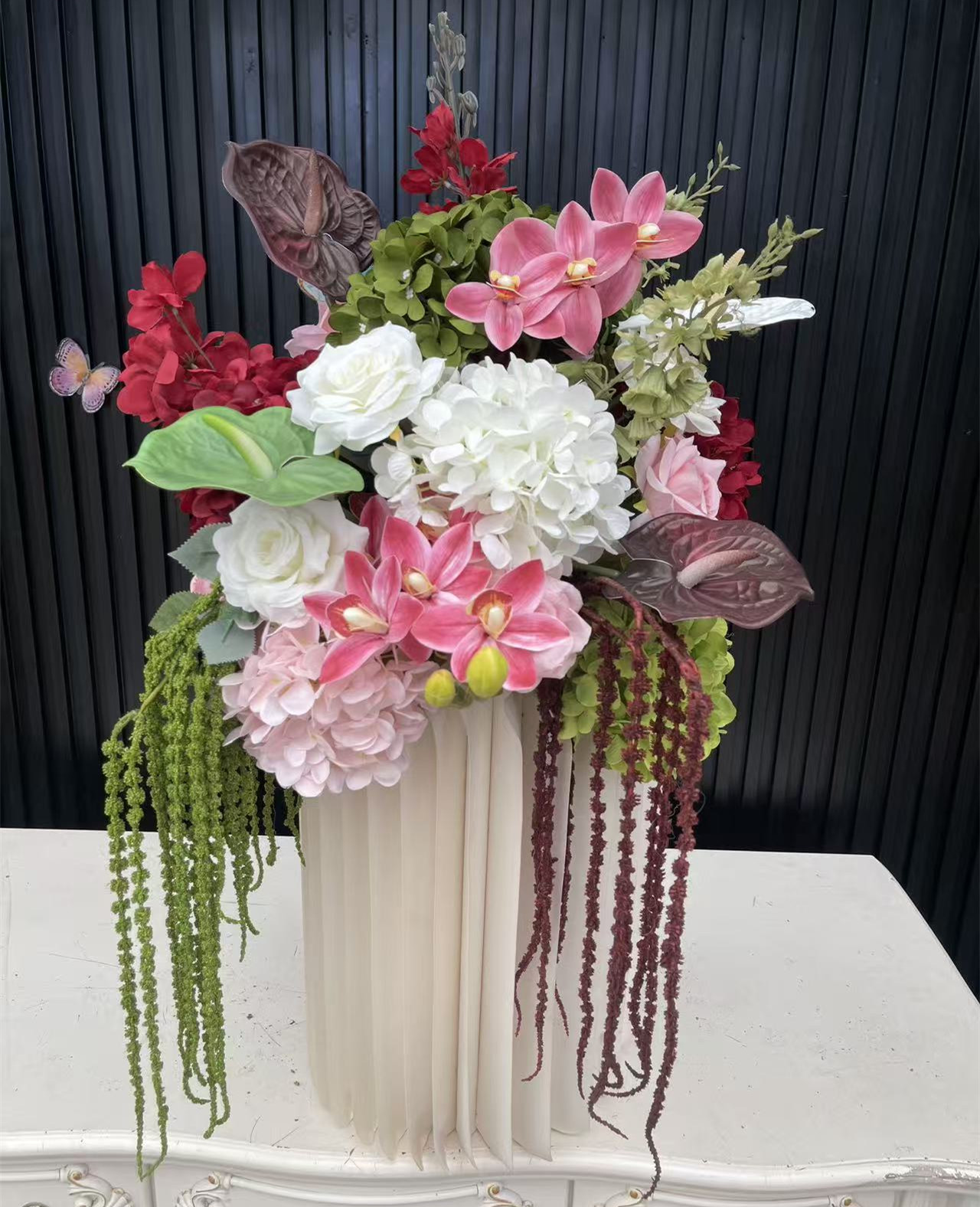 PPS Top Quality Flower Ball Pink White Red Colorful Floral Ball Flower Heap Arrangement for Wedding Event Table Decor