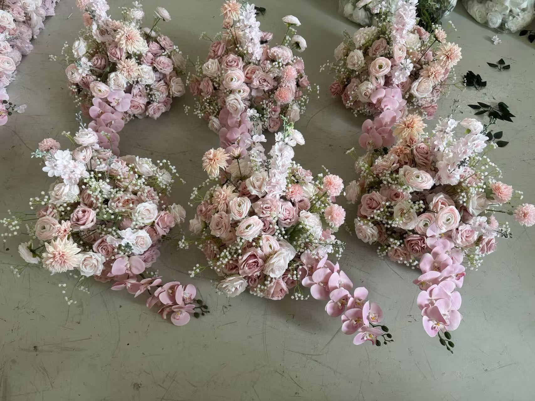 PPS Top Quality 40cm Flower Ball Pink White Floral Ball Flower Heap Arrangement for Wedding Event Table Decor