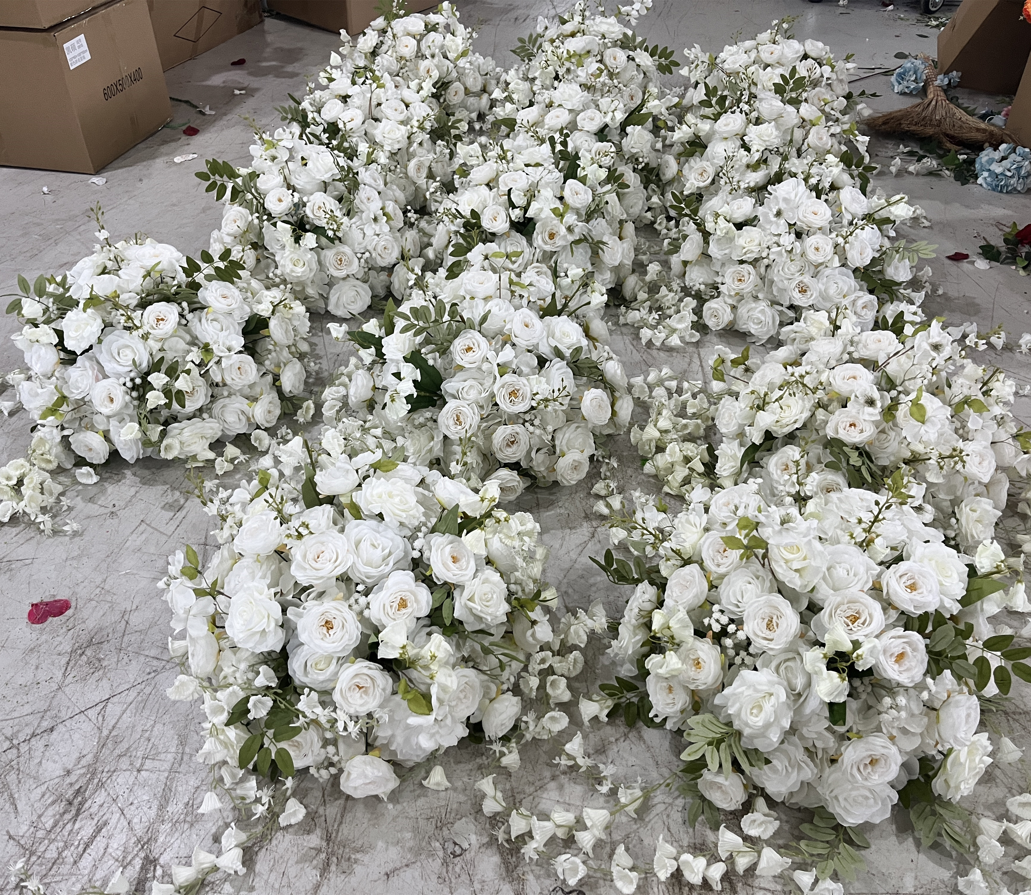 PPS Custom Artificial Flower Ball White Wedding Table Flower Ball for Wedding Event Table Centerpiece Decor