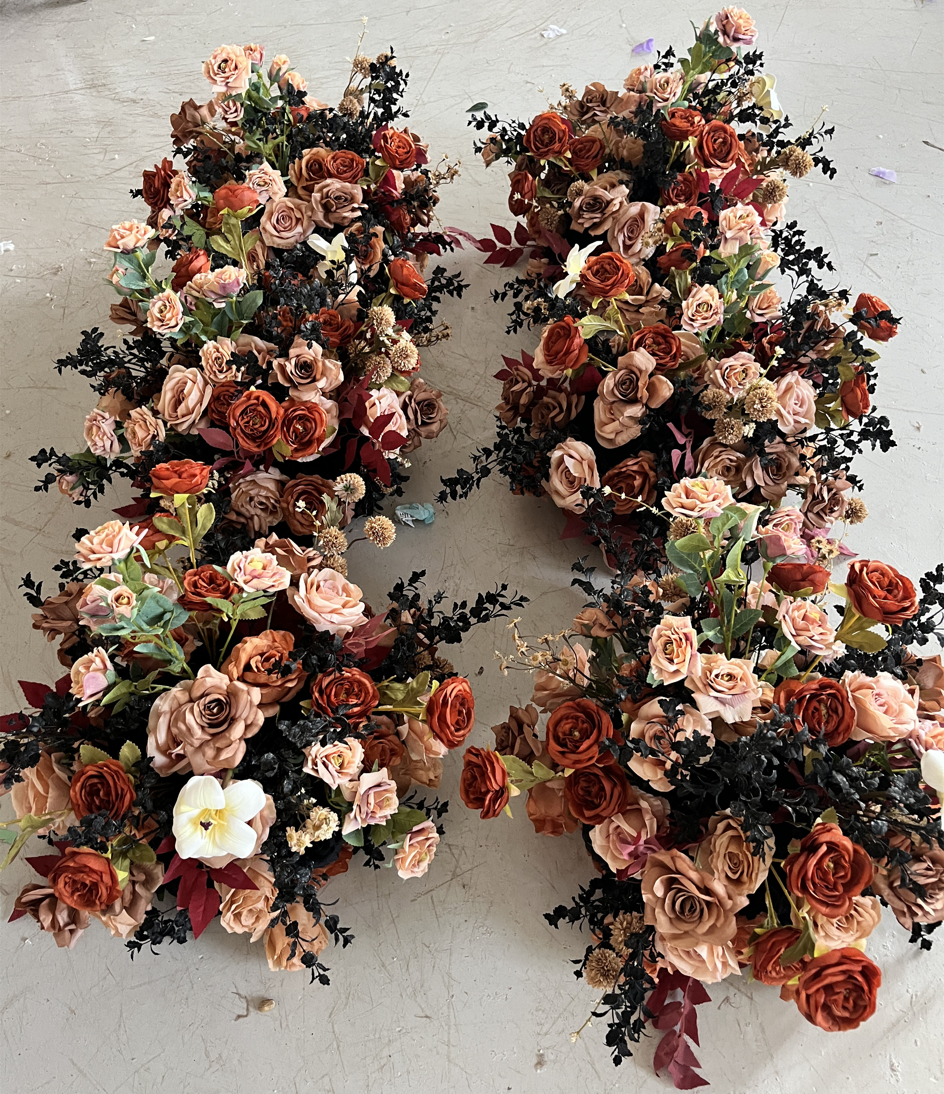 PPS Top Quality Artificial Kahki Brown Flower Ball Wedding 40cm Flower Ball for Wedding Event Table Centerpiece Decor