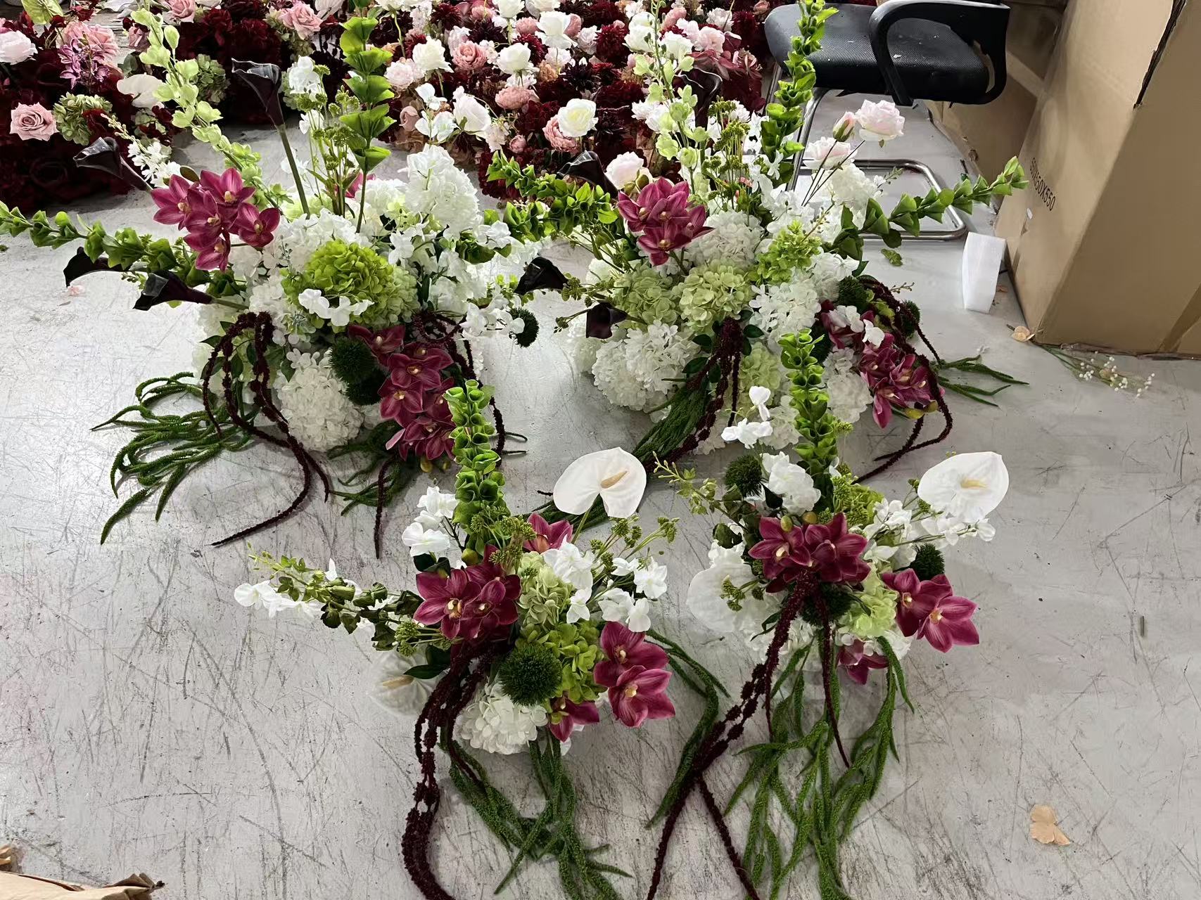 PPS Wholesale Artificial Wedding Purple Flower Ball Green White Flower Ball for Wedding Event Table Centerpiece Decor