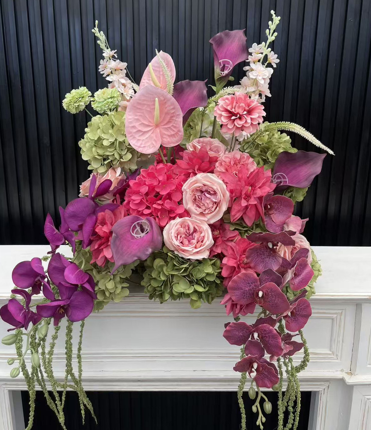 PPS Top Sale Customized Artificial Flower Ball Pink Green Rose Madder Colorful Table Floral Ball for Wedding Event Table Decor