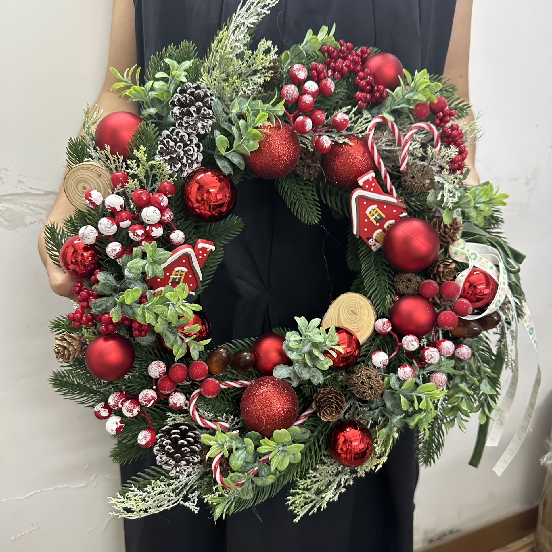 Christmas Wreath Decorative Flowers Wreaths and Plants Artificial Flowers Fall Wreath Home Decoration